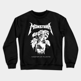 Monstera T Shirt for Metal Head Plant Lover Gift Idea For Plant Dad Plant Mom Cool Grunge Punk Merch Crewneck Sweatshirt